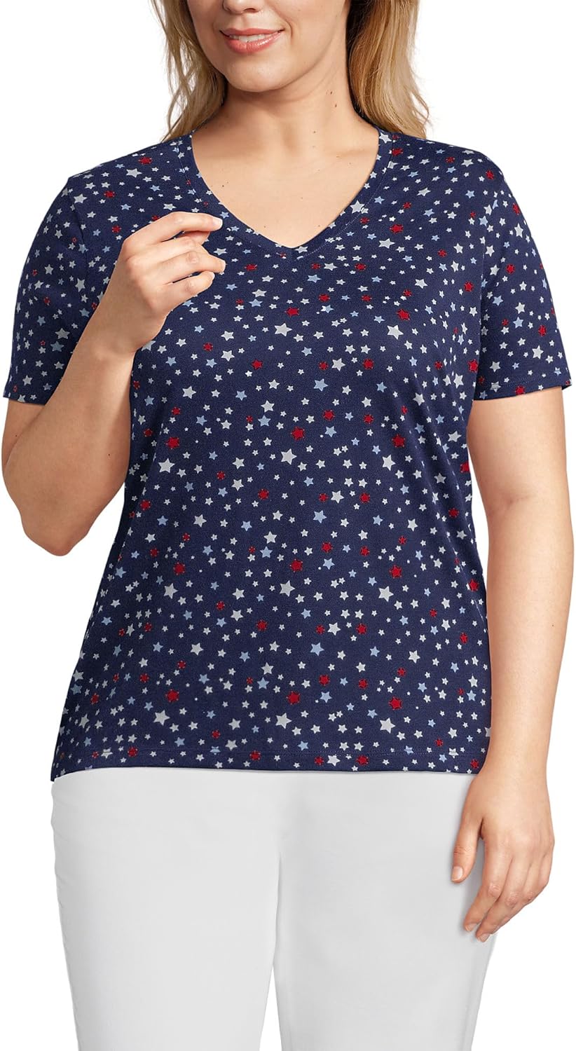 Relaxed Supima Cotton V-Neck T-Shirt for Women - Versatile Style