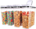 FreshKeeper Cereal Containers Storage Set - Airtight 4L Canisters