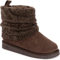 Womens Laurel Boots Faux Suede Ankle Bootie - Warm Faux Fur