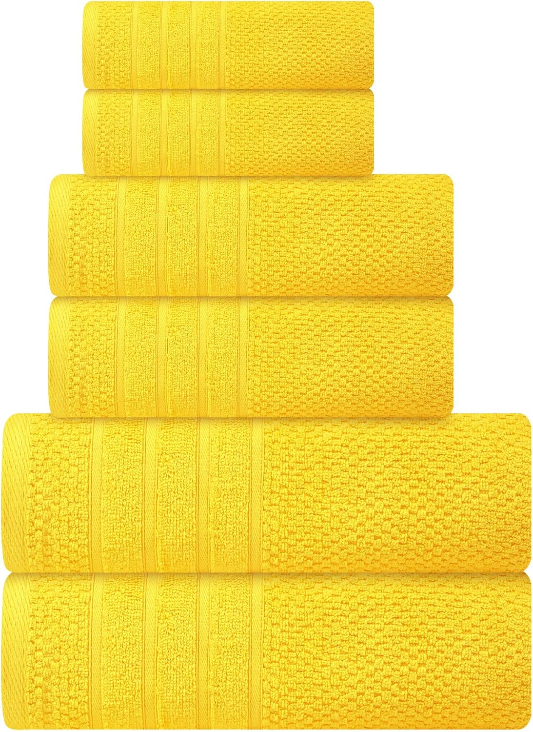 Luxurious 100% Cotton Bath Towels Set - Soft, Absorbent & Plush