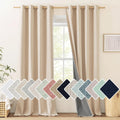 Farmhouse Style Blackout Linen Curtains 108 in Length - Full Light