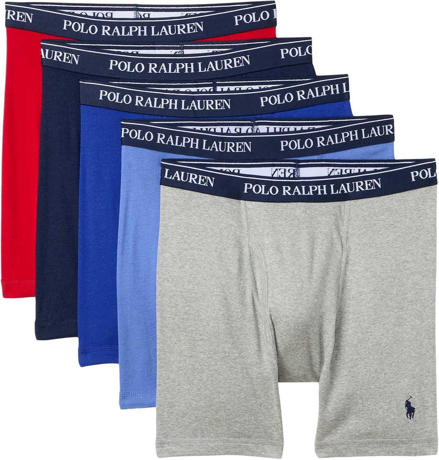 Polo Ralph Lauren Men's Classic Fit Cotton Boxer Briefs 5 Pack