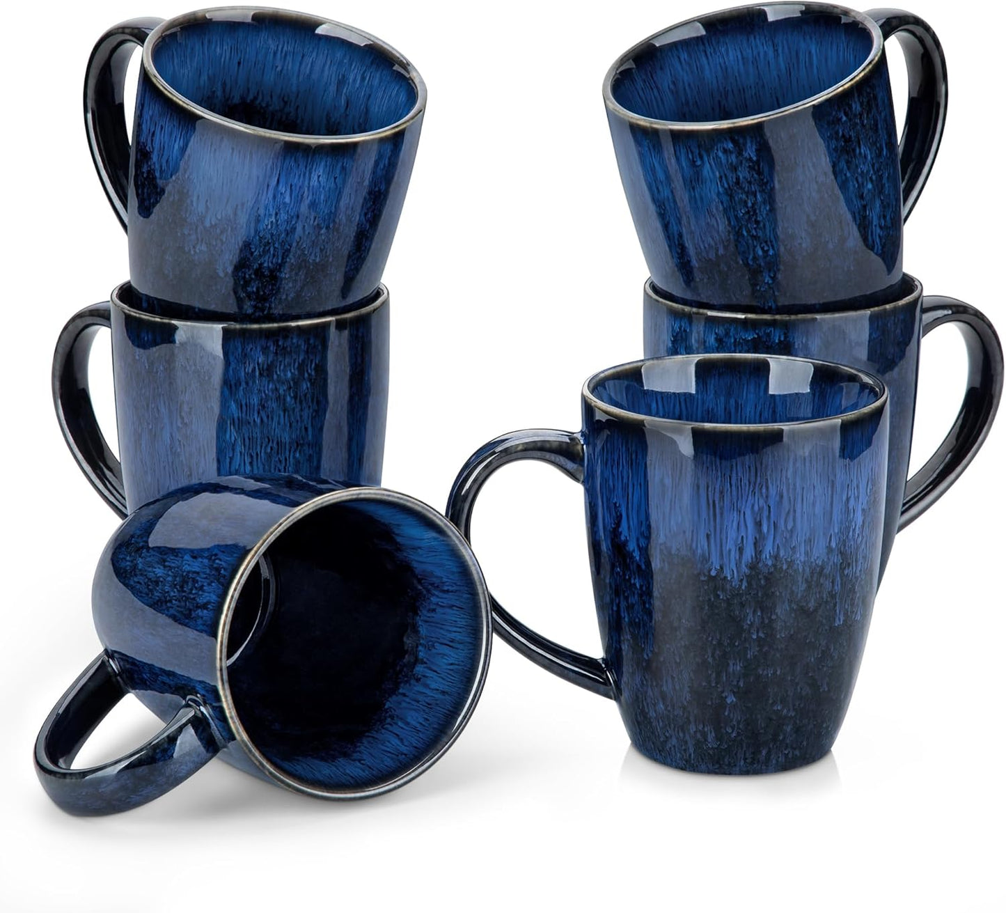 vancasso STARRY Ceramic Coffee Mug Set of 6 for Tea and Latte