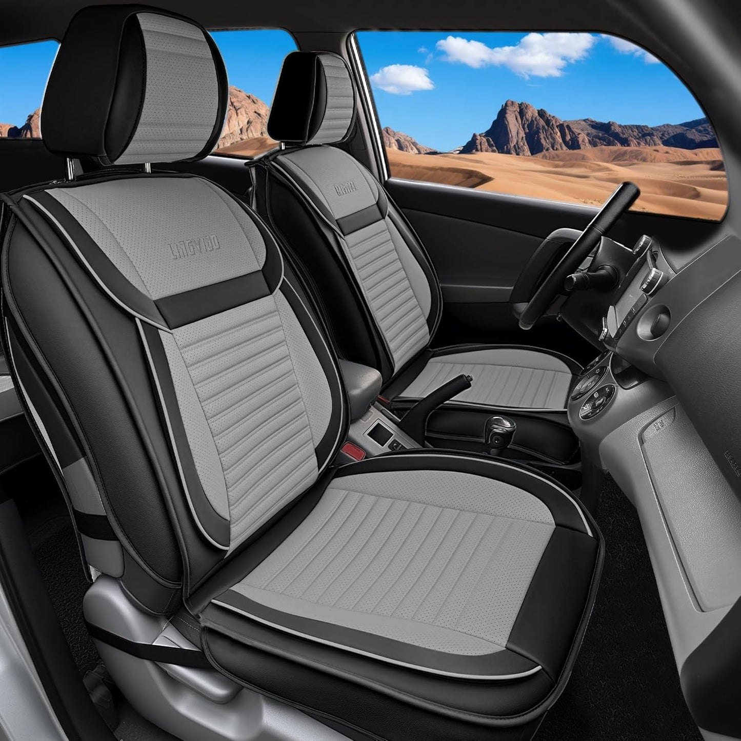 LINGVIDO Car Seat Covers: Breathable, Waterproof Faux Leather