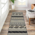 Custom Size Grey Bohemian Kilim Non-Slip Hallway Runner Rug
