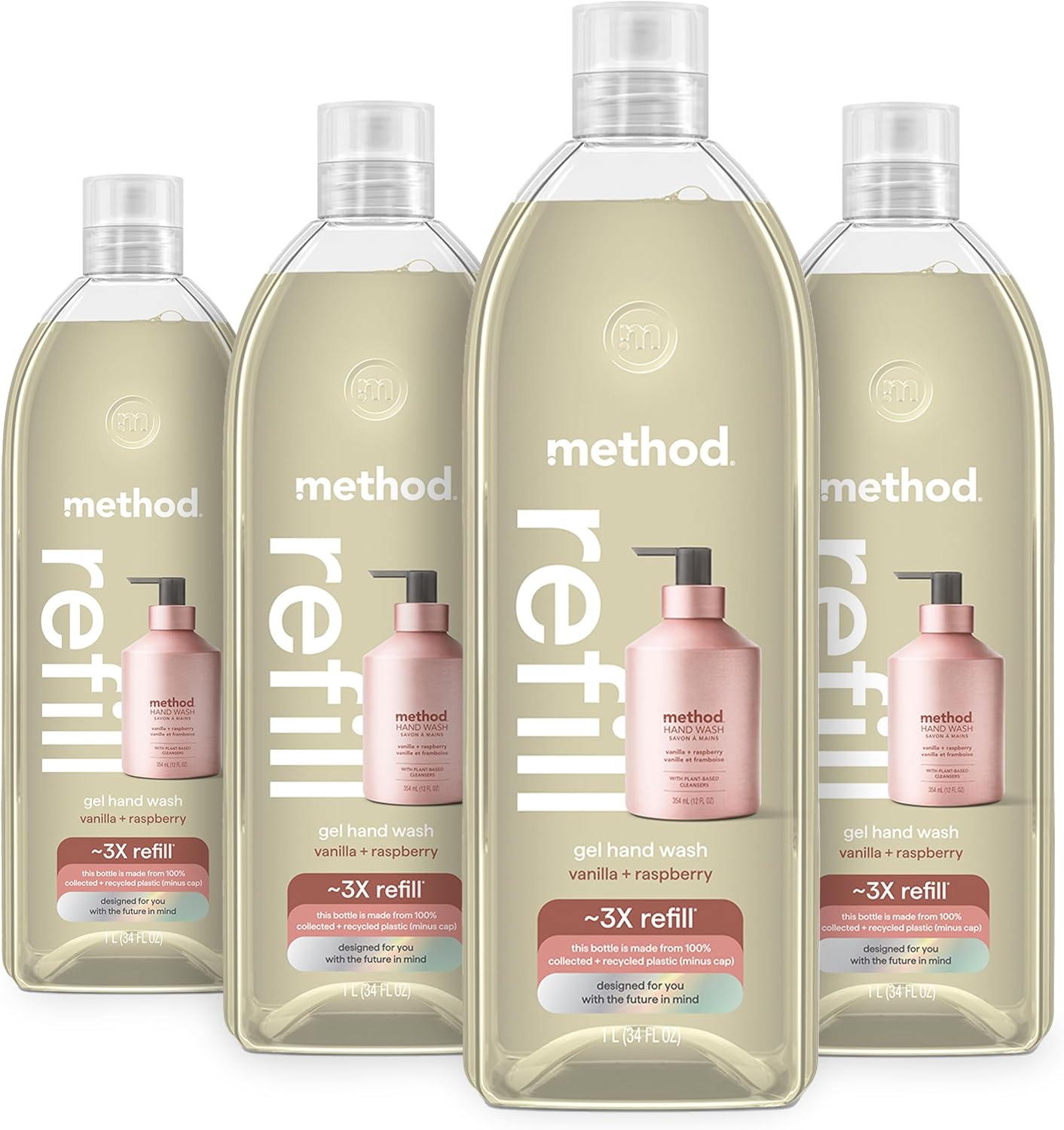 Method Premium Gel Hand Soap Refill with Vanilla and Raspberry