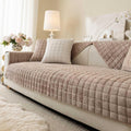 Velvet Washable Couch Cover for Pets Dogs - Non Slip Sectional Sofa