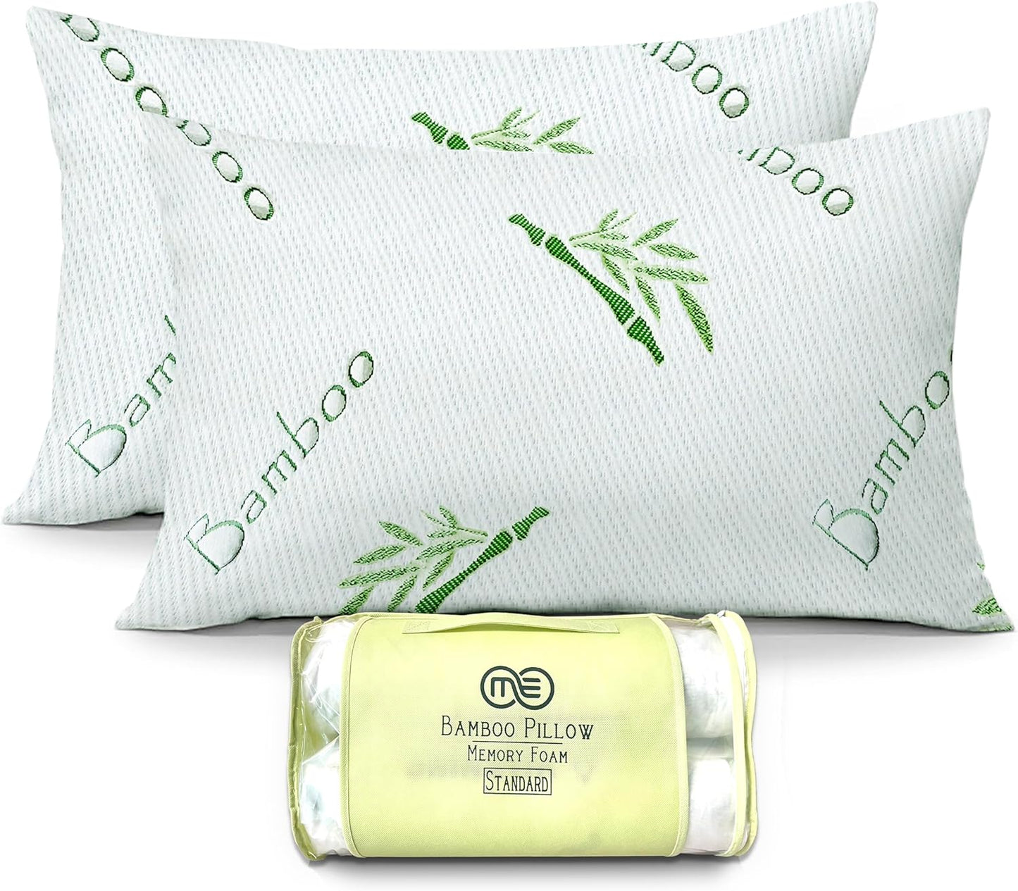 OMEO Shredded Memory Foam Pillow for Side, Back, Stomach Sleepers
