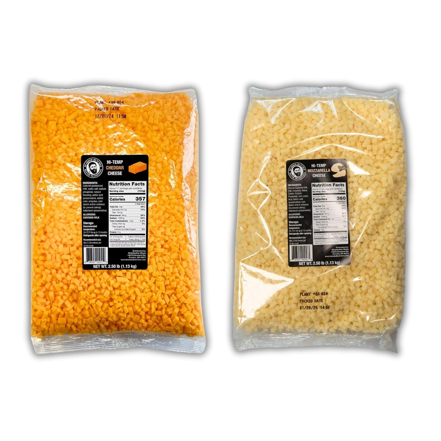 High-Temp Cheddar & Mozzarella Cheese for Sausage Making
