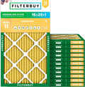 Filterbuy 16x25x1 Air Filter MERV 11 for Pet & Allergy Defense