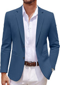 Men's Casual Knit Blazer Two Button Lightweight Sport Coat - Slim Fit