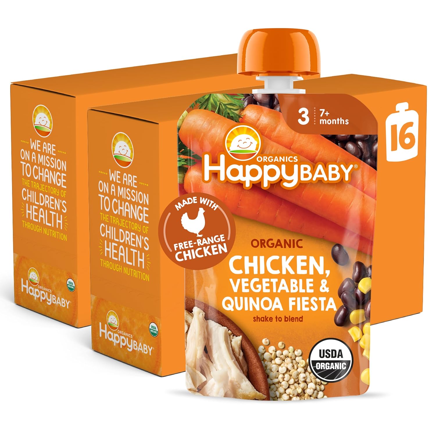 Happy Baby Organics Savory Blends Stage 3 Baby Food Puree
