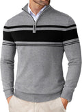 COOFANDY Men's Quarter Zip Sweater Slim Fit Lightweight Mock Neck you
