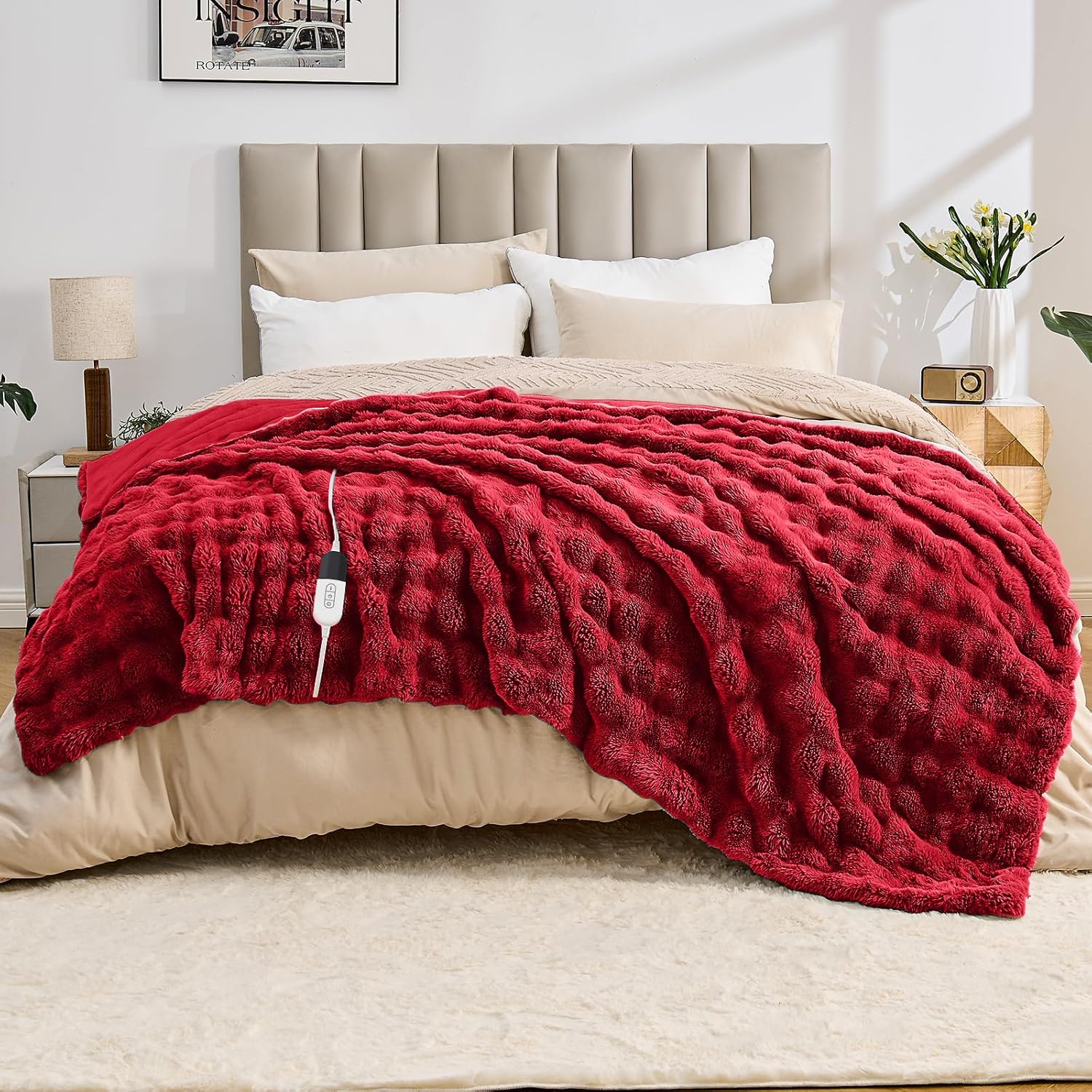 Heated Blanket Electric Throw Blanket for Cozy Warmth and Comfort