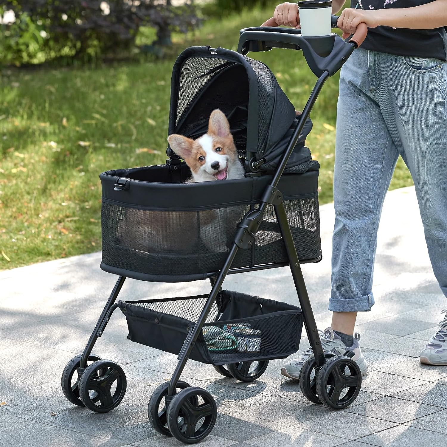 3 in 1 Pet Stroller for Small Dogs and Cats - Versatile & Durable