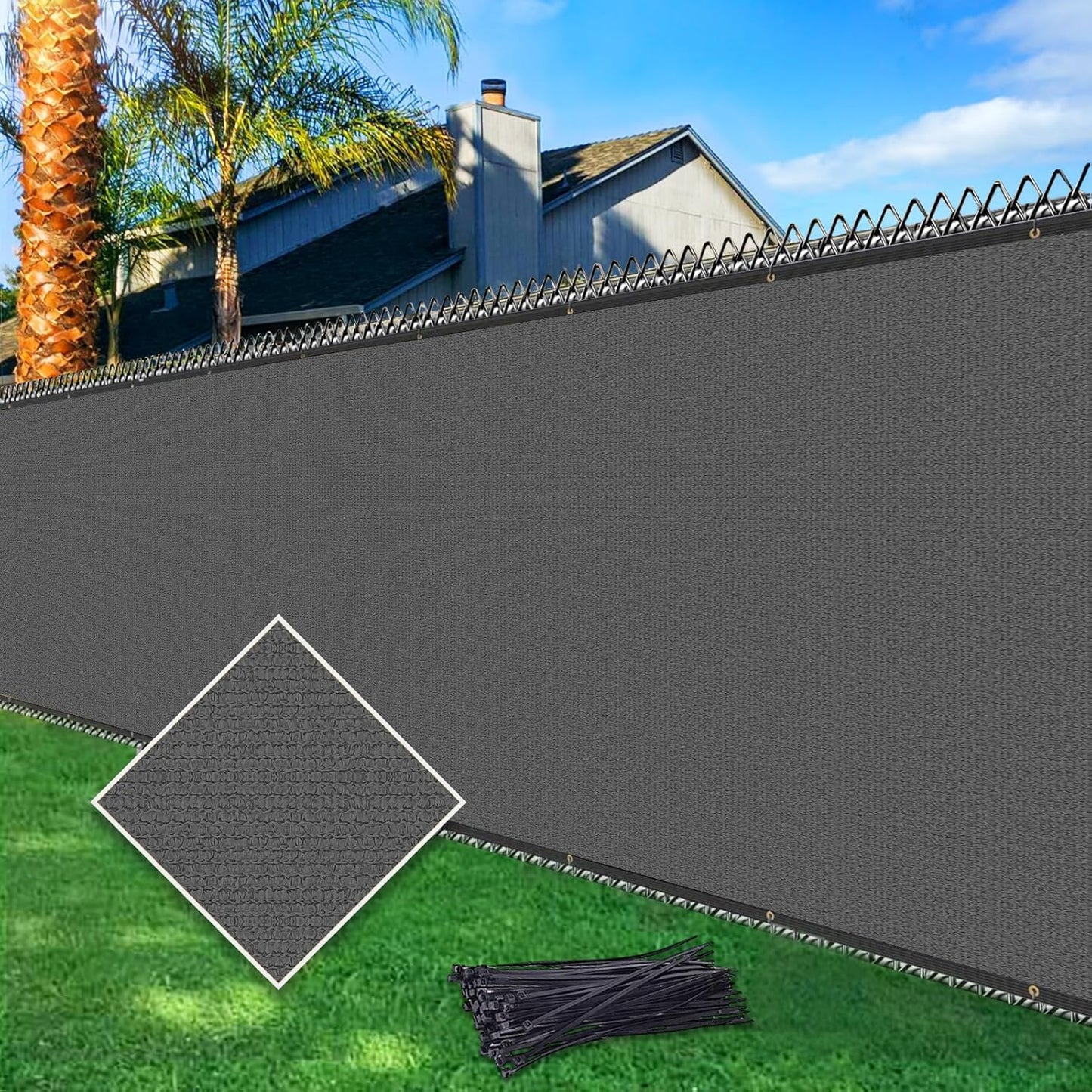 6ftX50ft Heavy Duty Privacy Screen for Outdoor Spaces and Patios