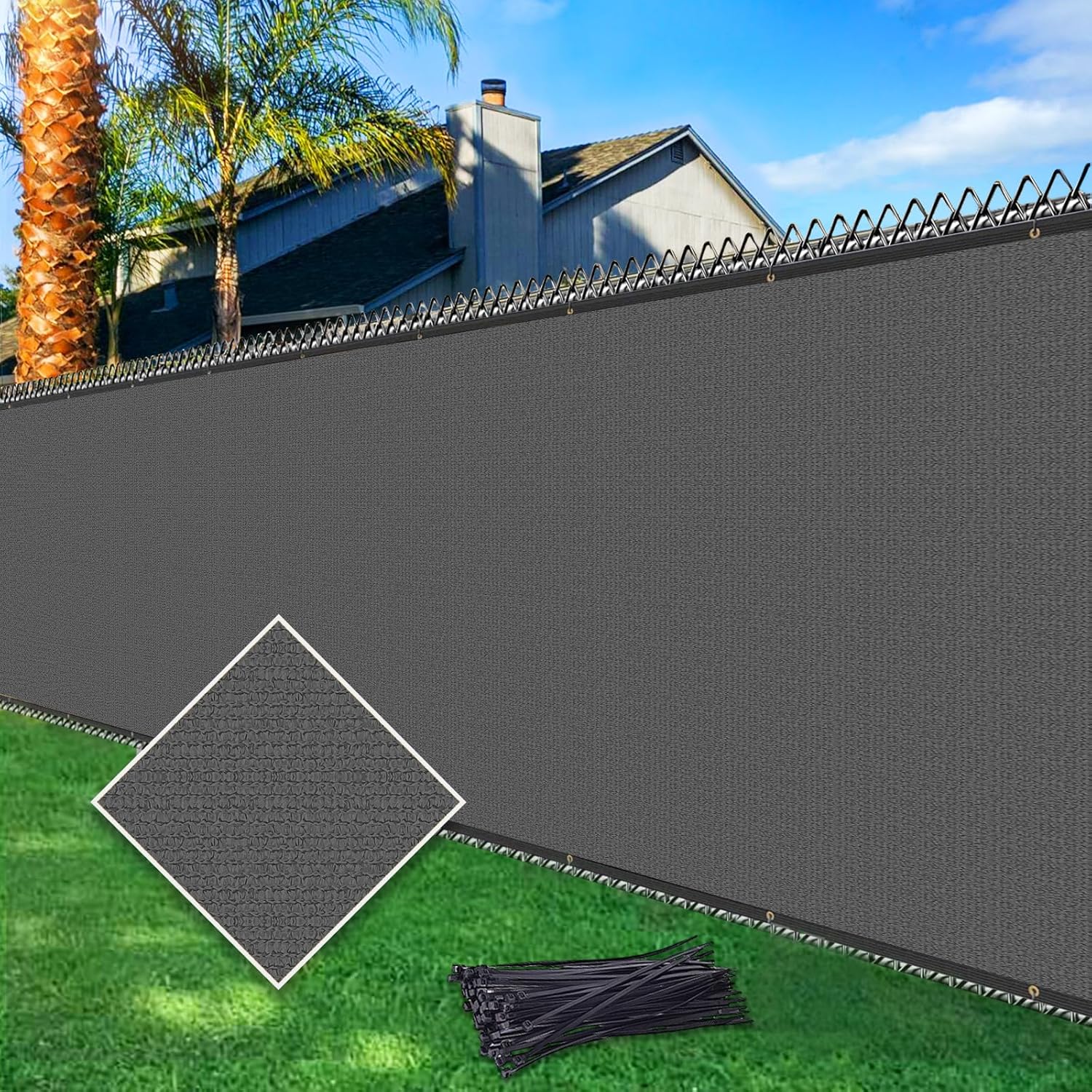 6ftX50ft Heavy Duty Privacy Screen for Outdoor Spaces and Patios