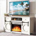 59 in Fireplace TV Stand with Sliding Diamond Door - Electric