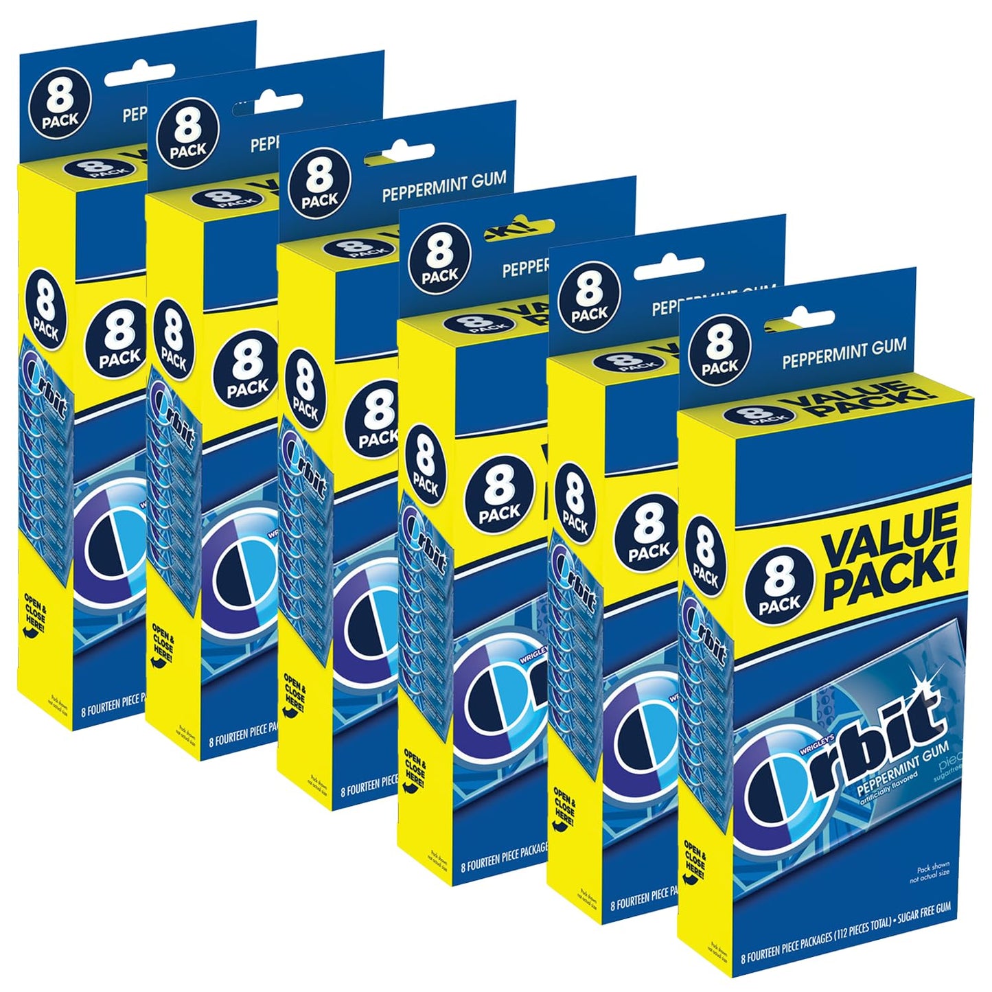 ORBIT Peppermint Sugarfree Chewing Gum Bulk - 672 Pieces