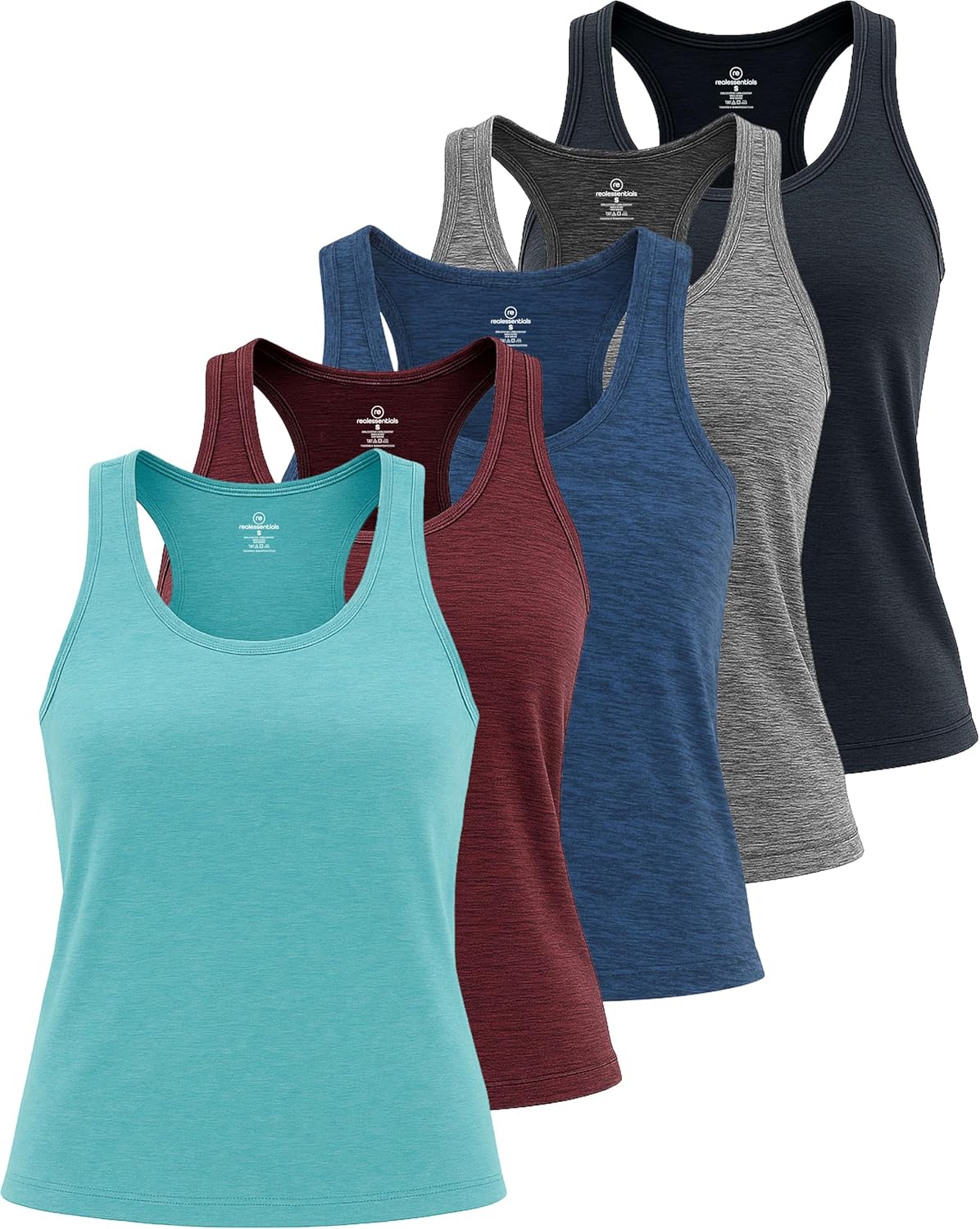Real Essentials Women's Racerback Tank Tops for Activewear