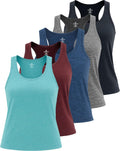 Women's Racerback Tank Top 5 Pack - Dry-Fit Activewear Real