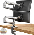 Dual Monitor Mount for Screens up to 40 Inches, Adjustable Arm