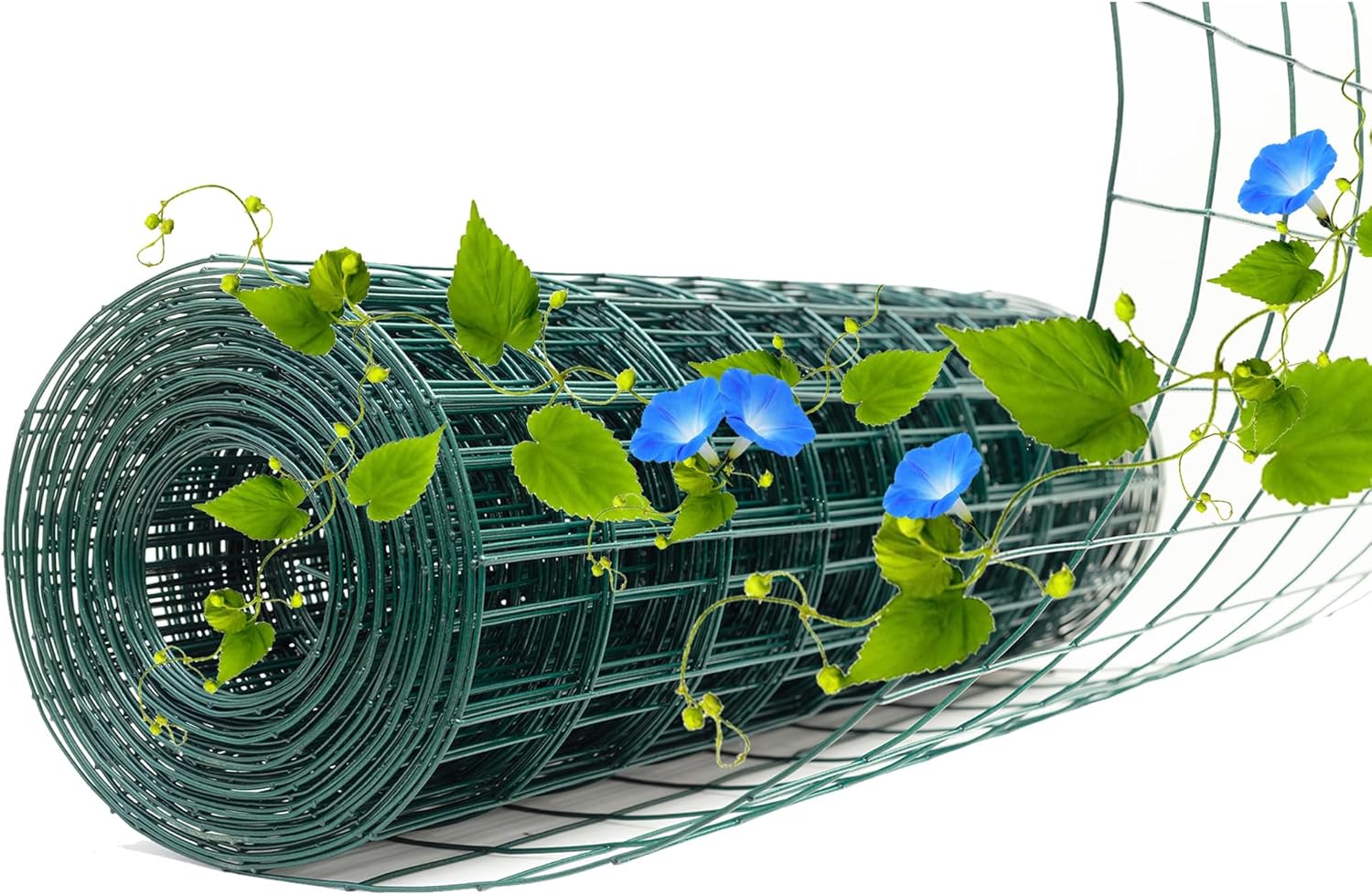 Green Metal Garden Fence for Dogs and Vegetable Plant Protection