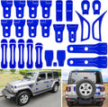 26PCS Blue Exterior Trim Kit for Jeep Wrangler JL JLU 2018-2023