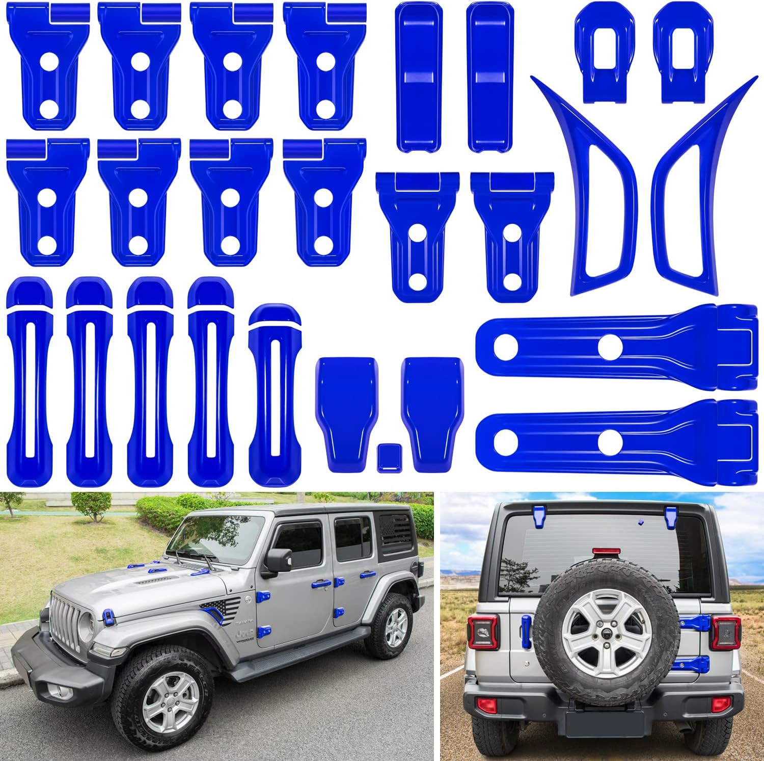26PCS Full Set Exterior Decoration Trim Kit for Jeep Wrangler JL