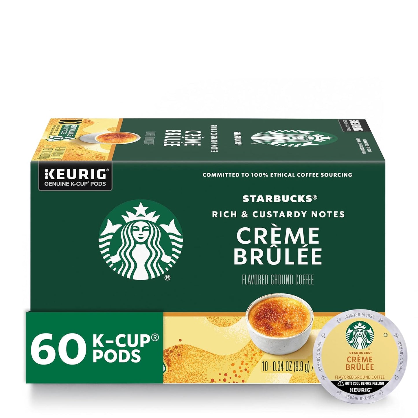 Starbucks K-Cup Coffee Pods, Creme Brulee Flavor, 60 Pods