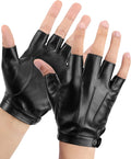 KEMIMOTO Fingerless Driving Gloves PU Faux Leather - Breathable