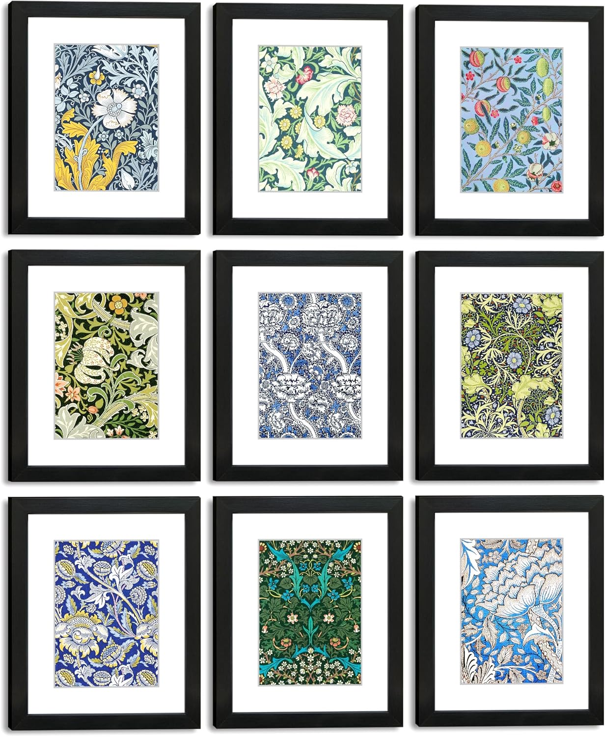 8x10 Picture Frame Set of 9 for Pictures 5x7 or 8x10 Display