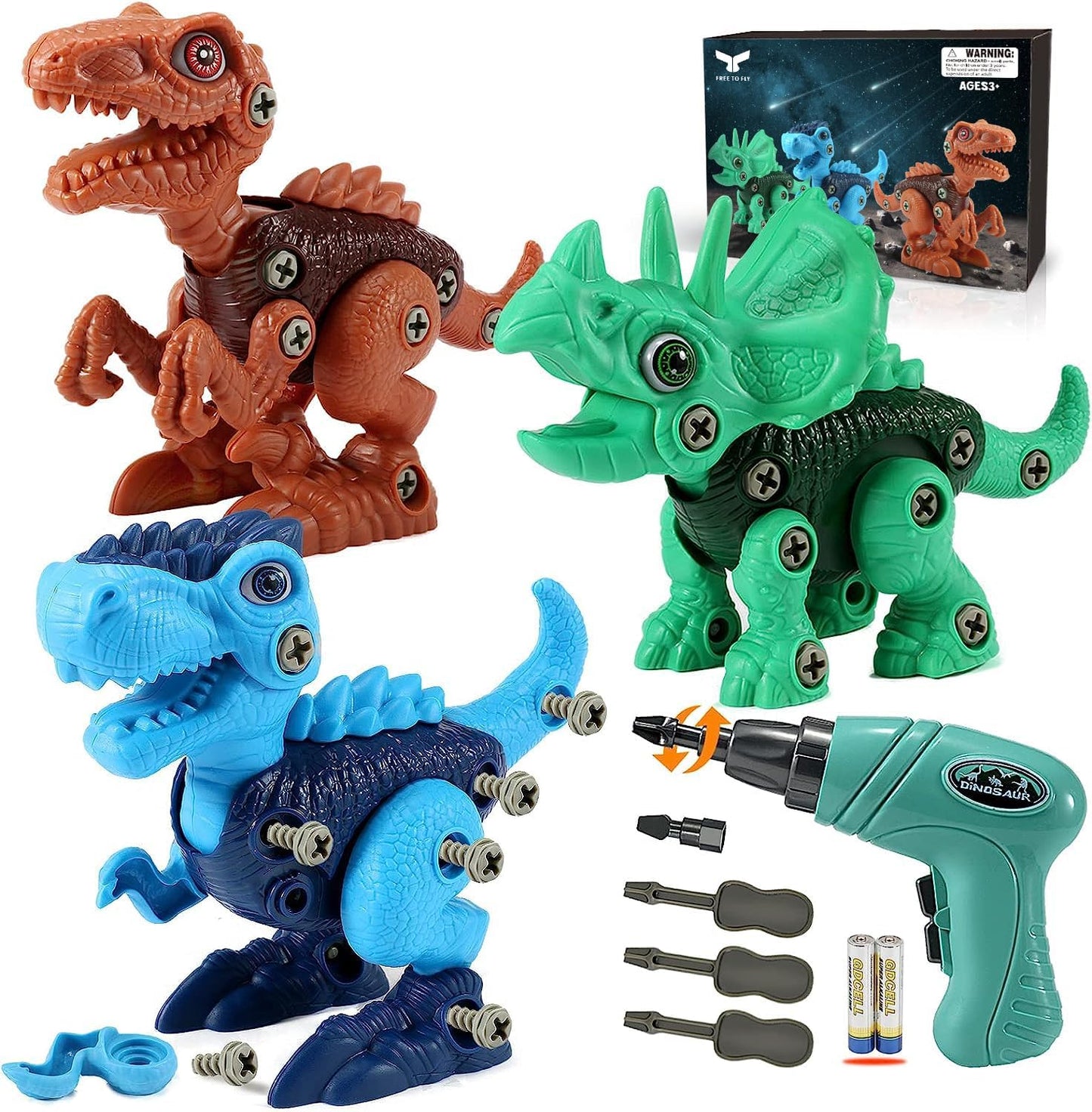 Electric Drill Dino Set: STEM Learning | Educational Toy
