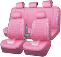 Pink Rhinestone Car Seat Covers Full Set - Sparkly Universal Fit