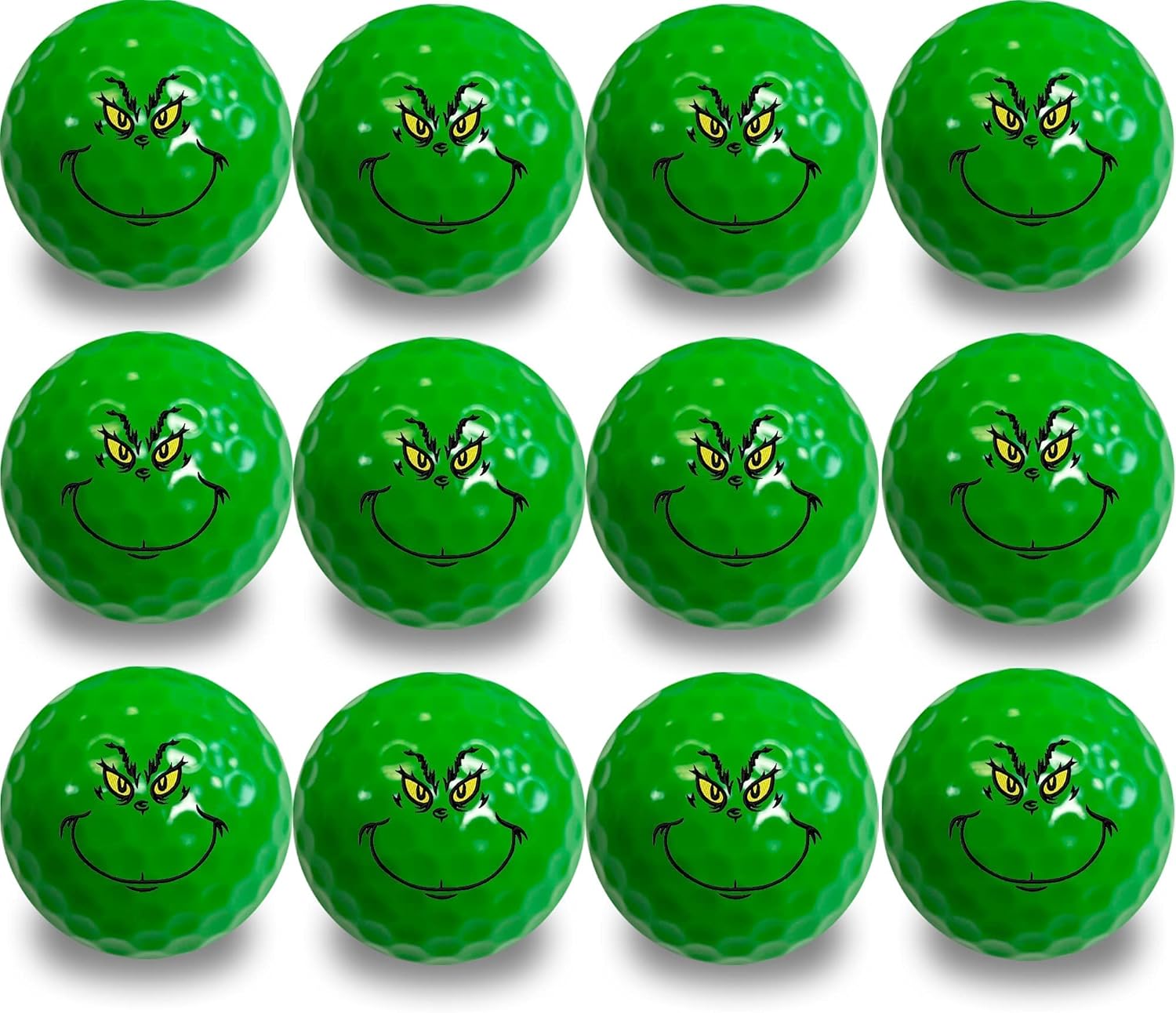 Grinch Golf Balls 12 Pack - Perfect Gift for All!