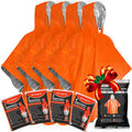 Emergency Survival Poncho (4pc) Thermal Mylar Foil - Warm & Waterproof