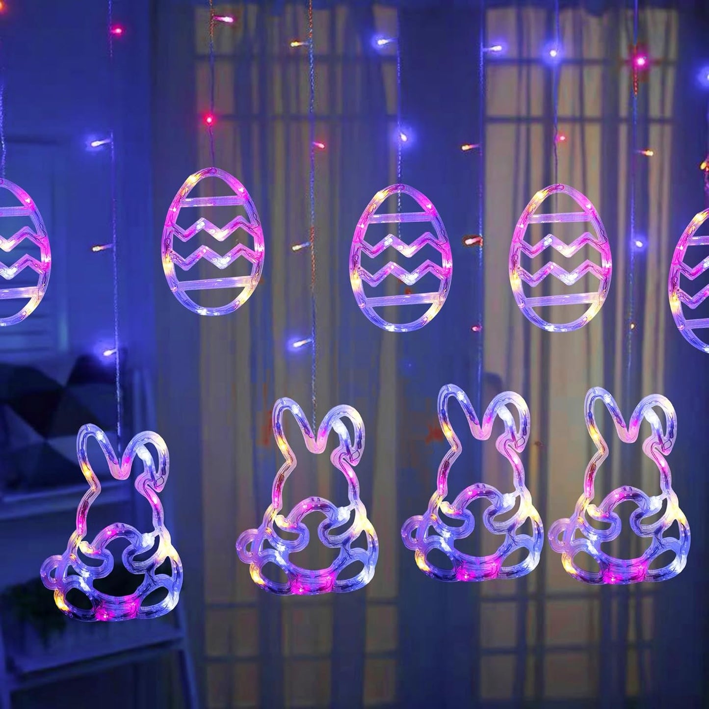 Dazzle Bright 222LED Easter Curtain Lights