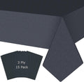 Black Tablecloths for Rectangle Tables 15 Pack 54in x 108in