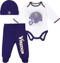 Gerber Unisex Baby Minnesota Vikings Footed Pant and Bodysuit Set
