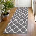 SHACOS Washable Runner Rug 2ft x 6ft Light Gray - Durable Entryway