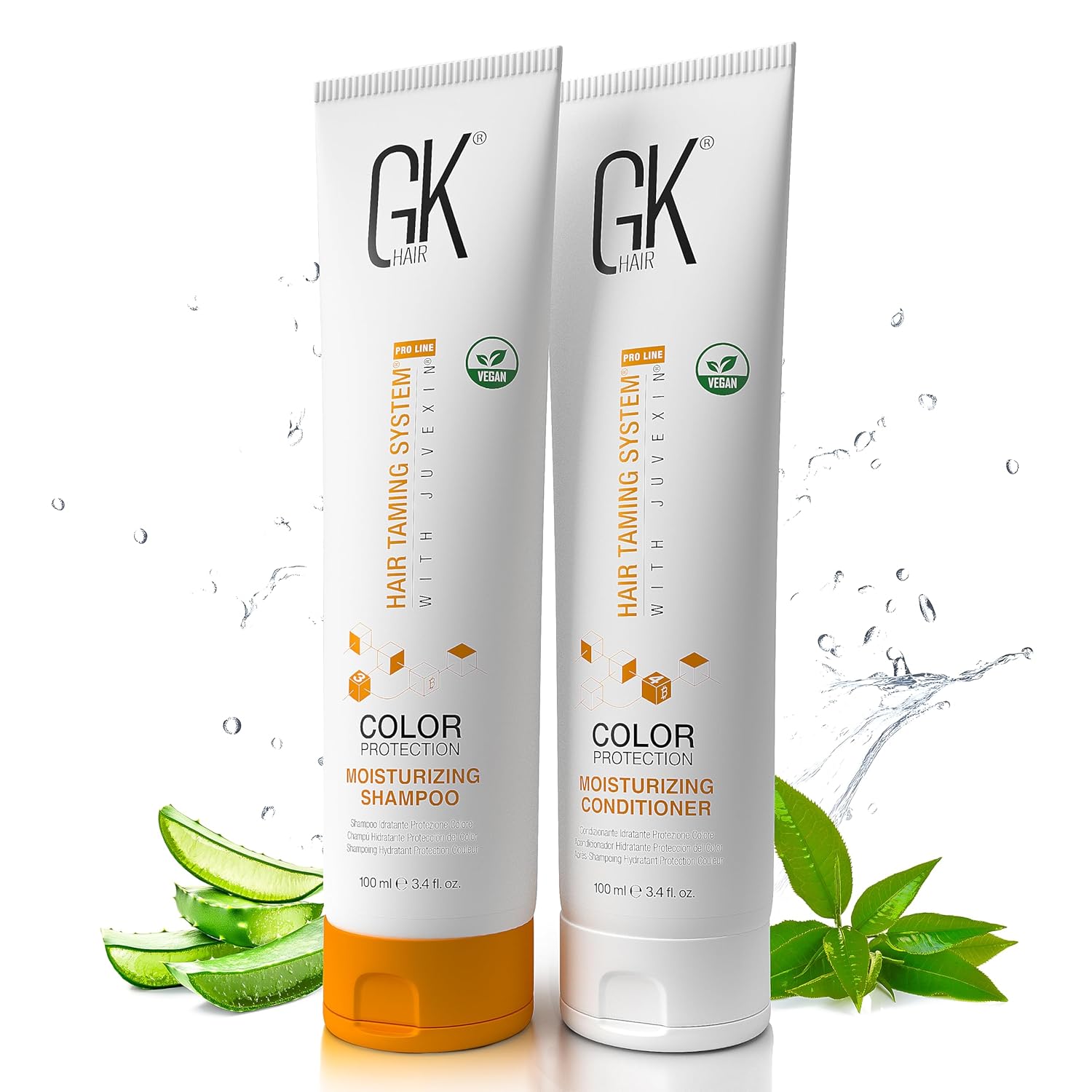 Color-Safe GK HAIR Shampoo & Conditioner Set 3.4oz - Moisturizing & Sulfate-Free