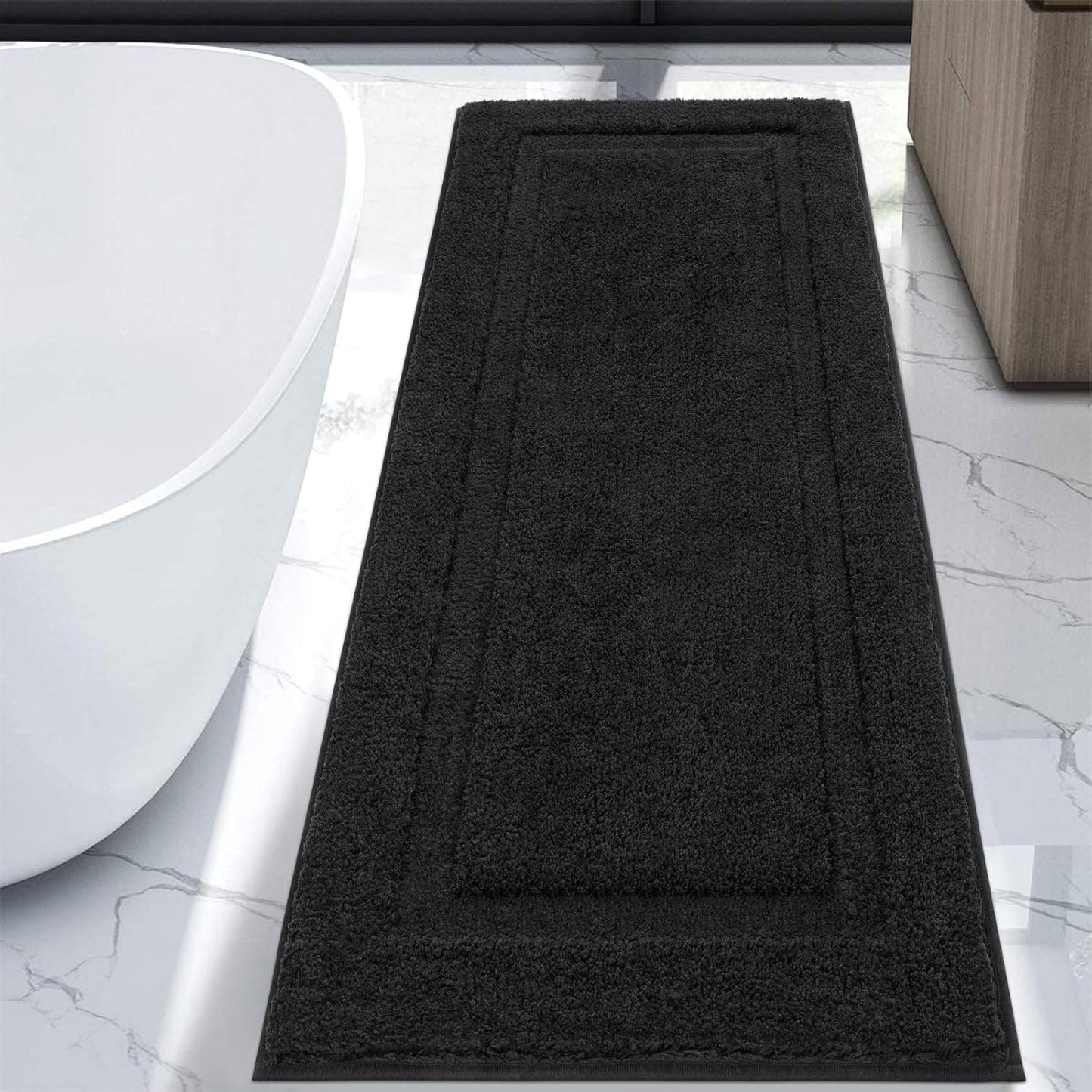 SHACOS Super Soft Bathroom Rugs 24x60in Non Slip Washable Mats