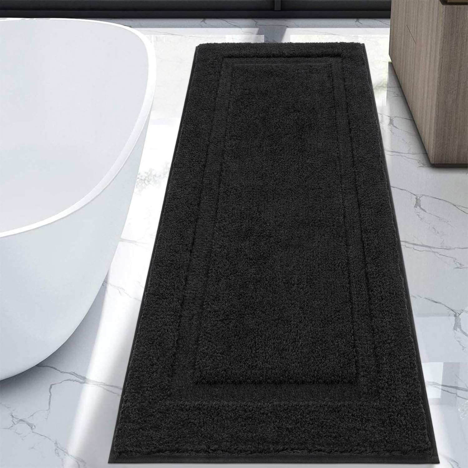 SHACOS Super Soft Bathroom Rugs 24x60in Non Slip Washable Mats