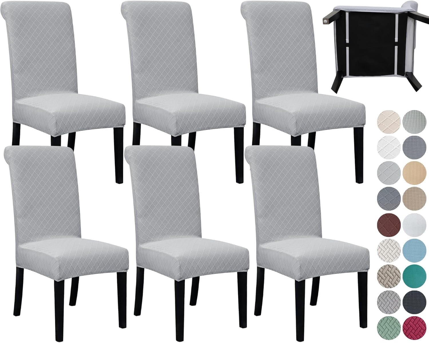Stretch Parsons Chair Slipcover Set of 6 for Dining Room Chairs