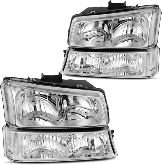 DWVO Headlight Assembly for 03-07 Chevy Silverado & Avalanche