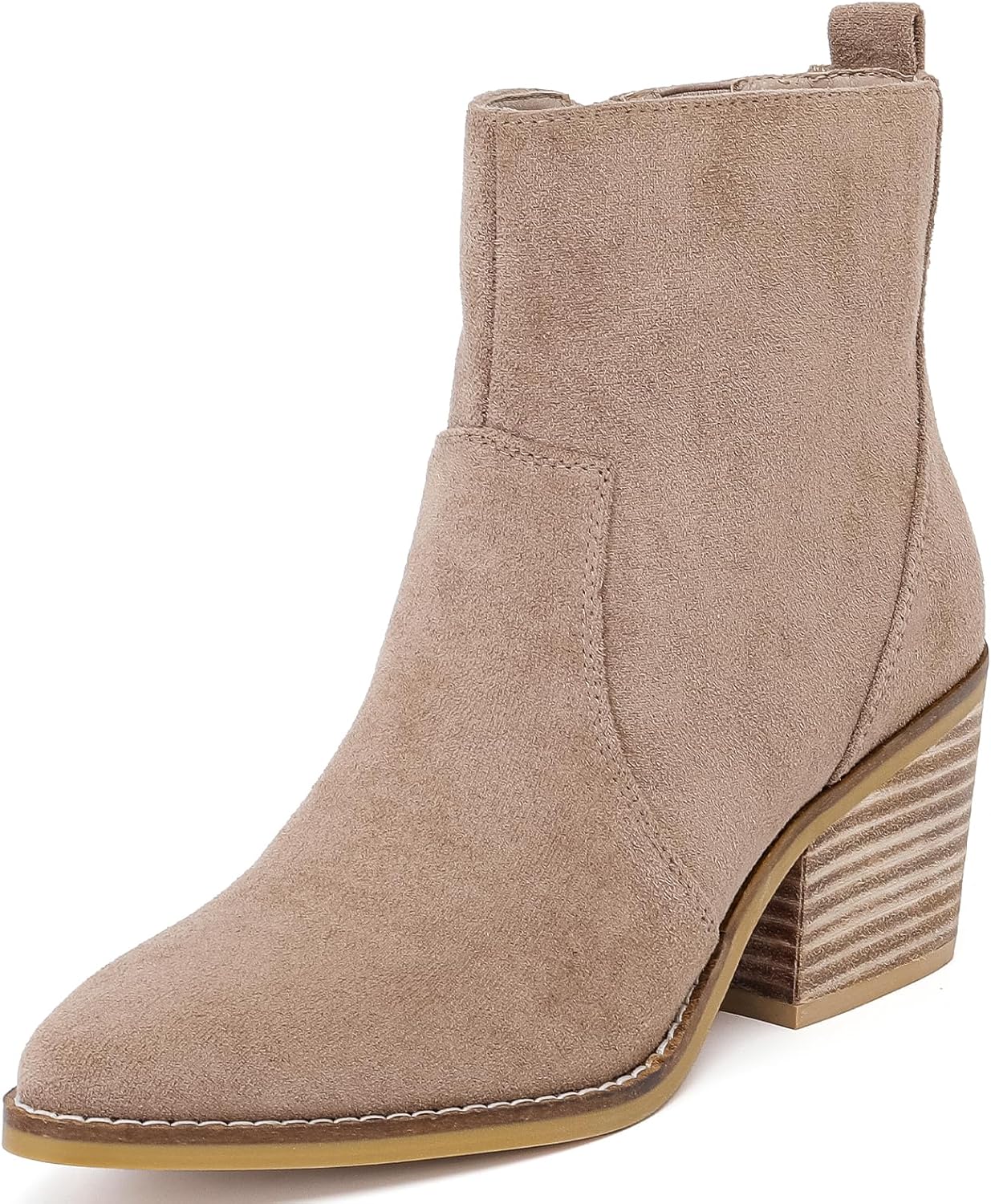 Women's Ankle Boots Low Chunky Heeled Booties for Fall