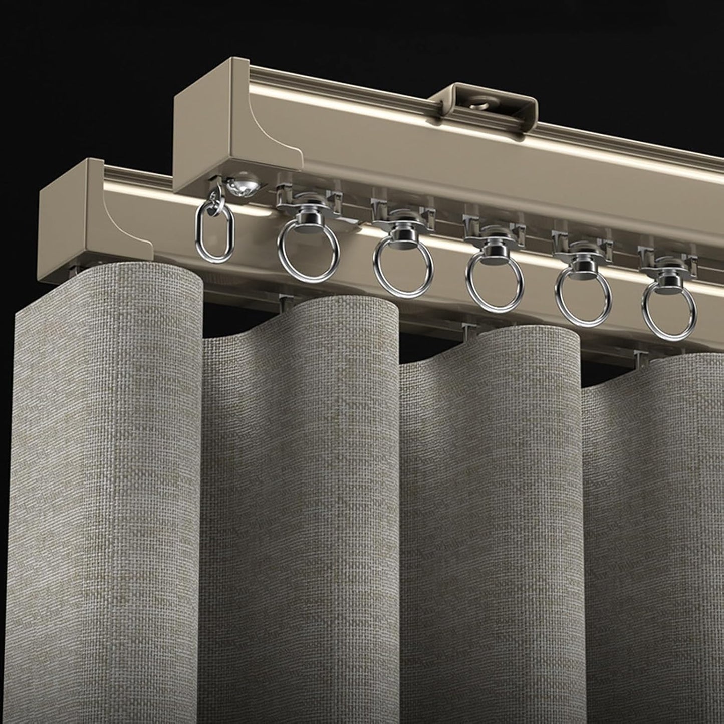 Aluminum Double Curtain Track - Easy Installation