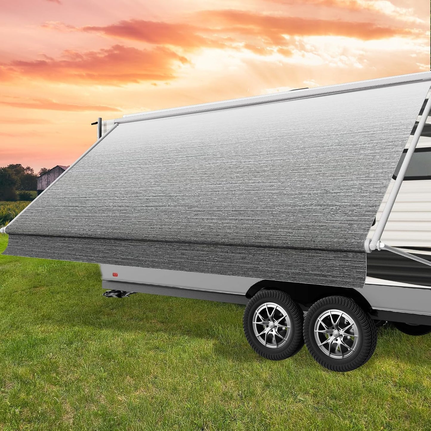 RV Awning Fabric Replacement for Heavy-Duty Vinyl Canopies