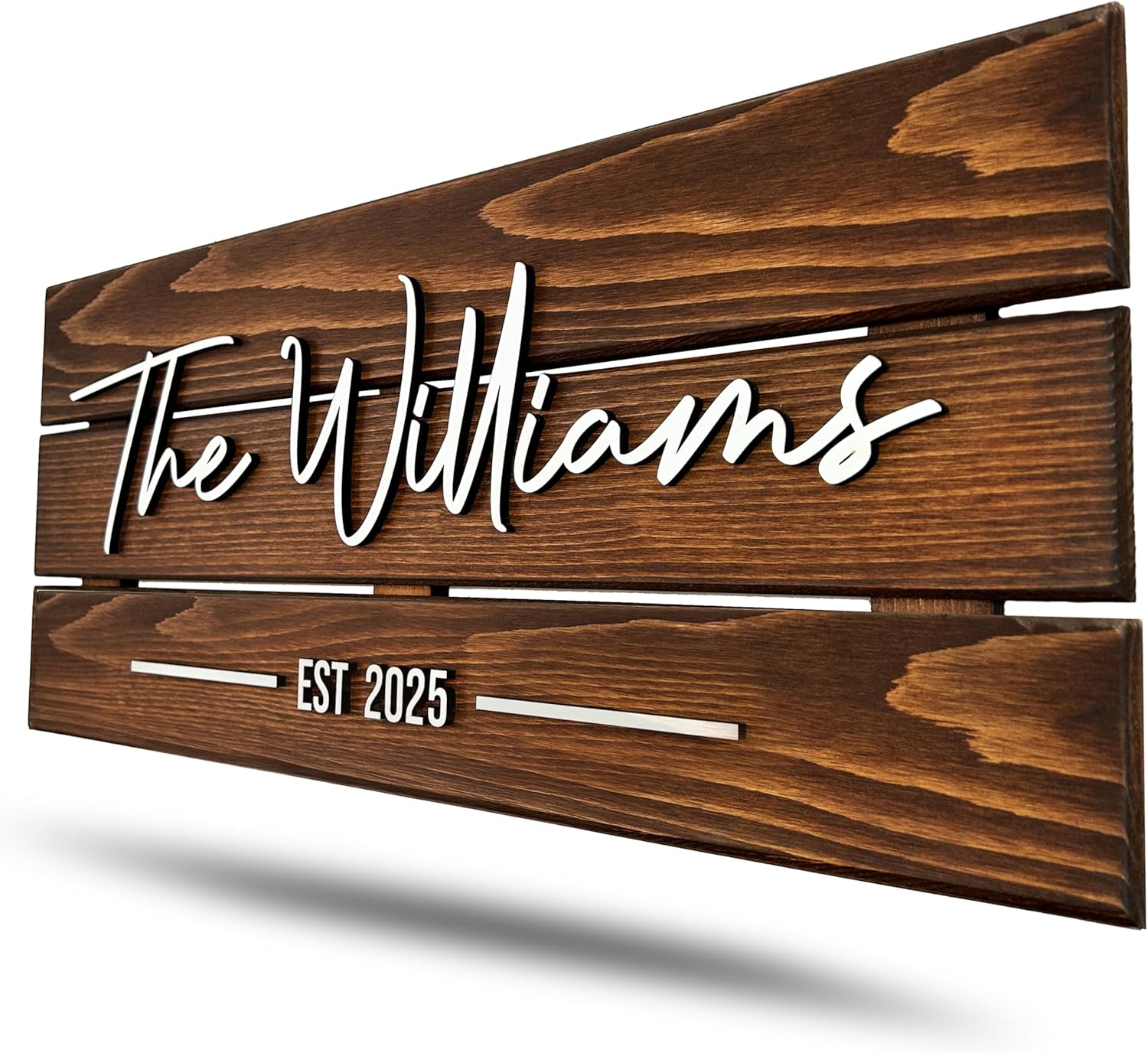 Personalized Wooden Name Sign for Home and Wedding Gifts