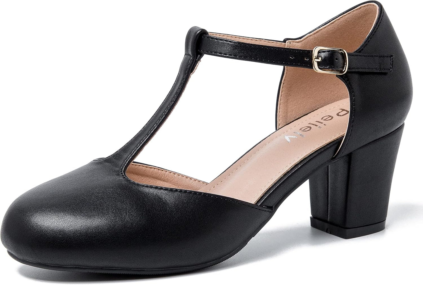 Womens T Strap Mary Jane Shoes with Chunky Block Heel Style